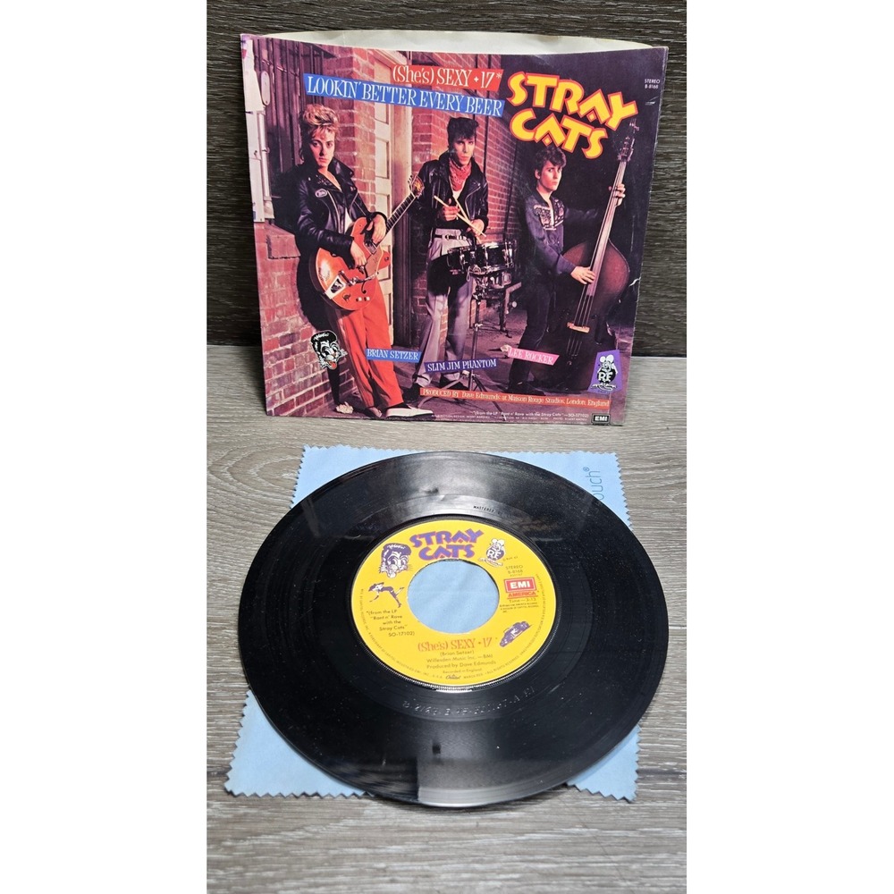 Stray Cats (She's) Sexy + 17 Lookin' Better Every Beer 7" 45 RPM Vinyl Single
